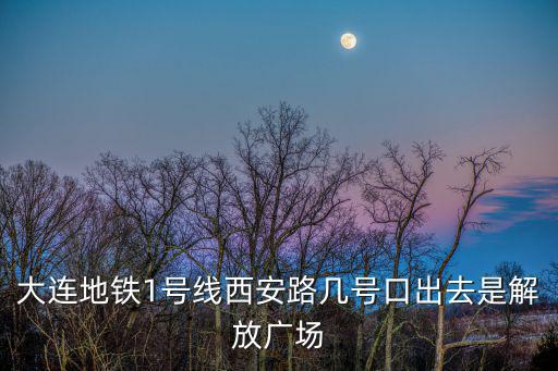 大連地鐵1號線西安路幾號口出去是解放廣場