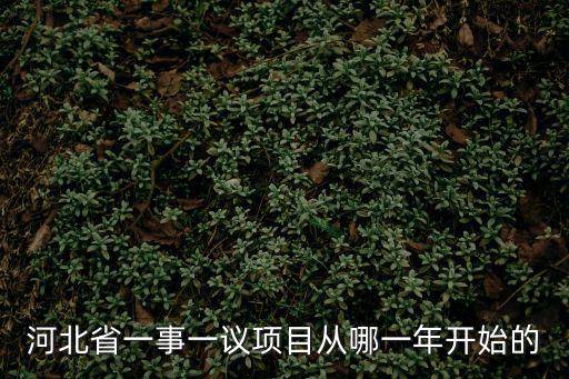 一事一議項目，什么是一事一議工程