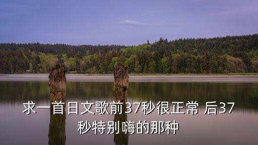 求一首日文歌前37秒很正常 后37秒特別嗨的那種