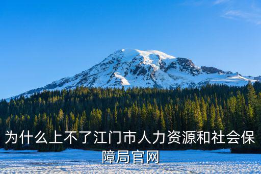 為什么上不了江門市人力資源和社會保障局官網