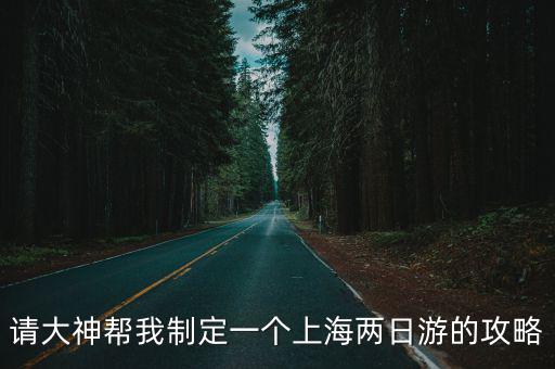請大神幫我制定一個上海兩日游的攻略