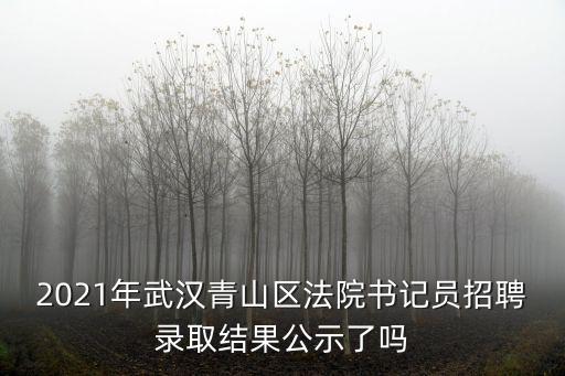 2021年武漢青山區法院書記員招聘錄取結果公示了嗎