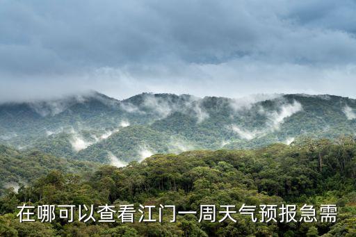 在哪可以查看江門一周天氣預(yù)報(bào)急需