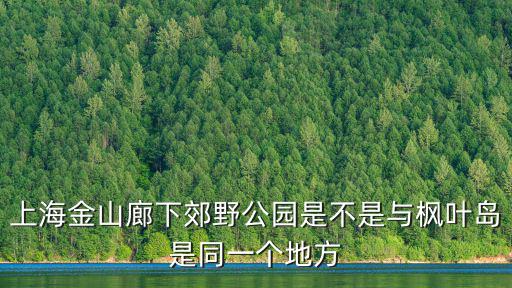 上海金山廊下郊野公園是不是與楓葉島是同一個地方