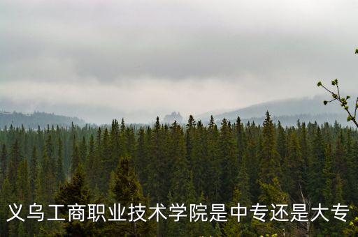 義烏工商職業技術學院是中專還是大專