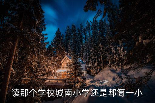 讀那個學校城南小學還是郫筒一小