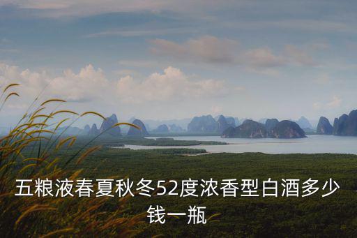 五糧液春夏秋冬52度濃香型白酒多少錢一瓶