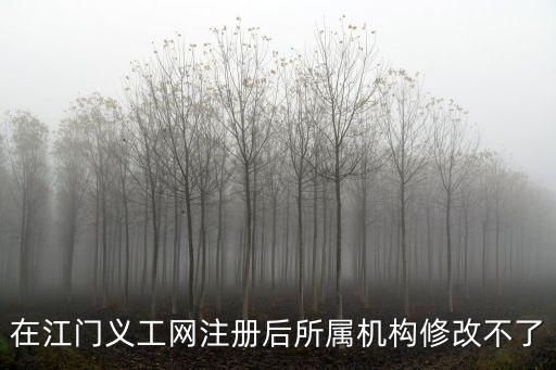在江門義工網注冊后所屬機構修改不了