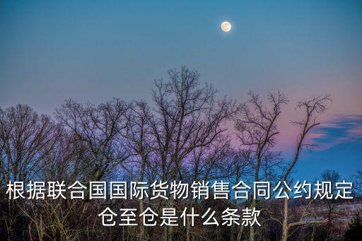 倉(cāng)至倉(cāng)條款，根據(jù)聯(lián)合國(guó)國(guó)際貨物銷(xiāo)售合同公約規(guī)定倉(cāng)至倉(cāng)是什么條款