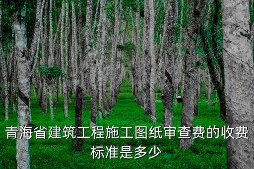 青海省建筑工程施工圖紙審查費的收費標準是多少