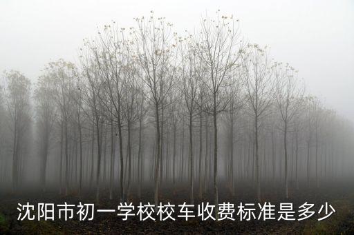 沈陽市初一學校校車收費標準是多少