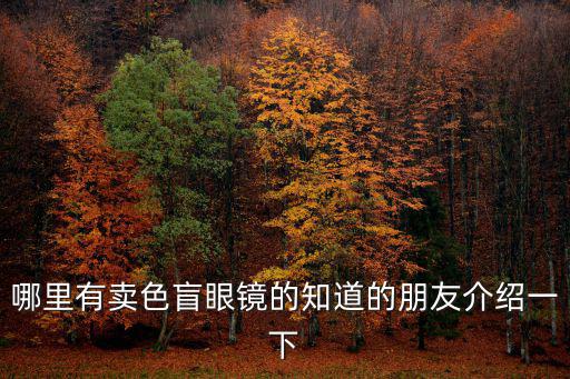 哪里有賣色盲眼鏡的知道的朋友介紹一下