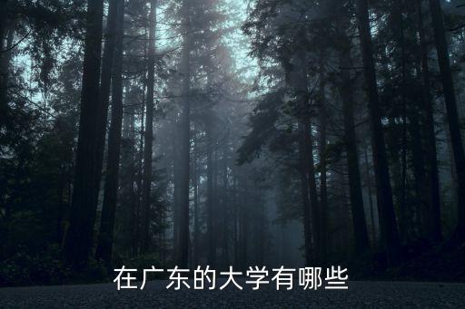 廣東省高校，在廣東的大學(xué)有哪些