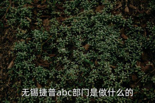 無錫捷普abc部門是做什么的