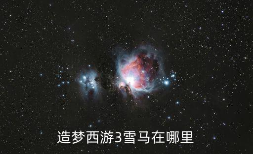 雪馬，造夢西游3雪馬在哪里