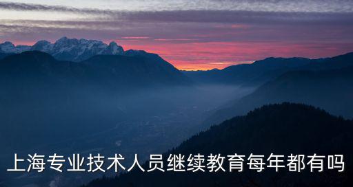 上海專業(yè)技術(shù)人員繼續(xù)教育每年都有嗎