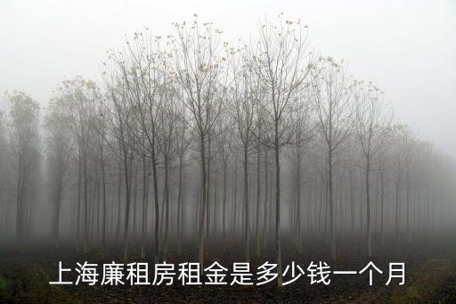 上海廉租房租金是多少錢一個月