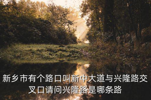 新鄉(xiāng)市有個(gè)路口叫新中大道與興隆路交叉口請(qǐng)問(wèn)興隆路是哪條路
