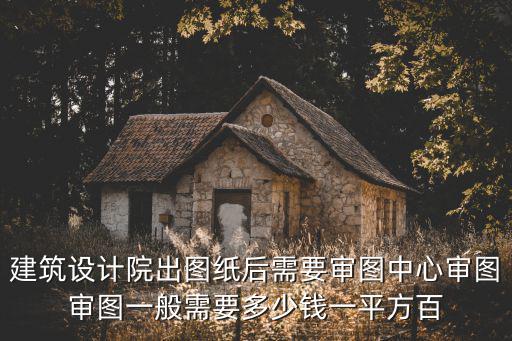 建筑設計院出圖紙后需要審圖中心審圖審圖一般需要多少錢一平方百