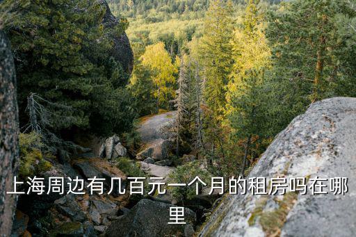 上海周邊有幾百元一個月的租房嗎在哪里