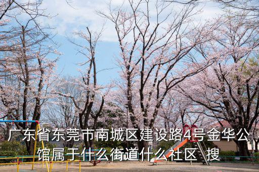 廣東省東莞市南城區建設路4號金華公館屬于什么街道什么社區  搜