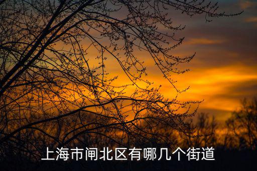 上海市閘北區有哪幾個街道