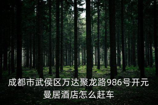 成都市武侯區萬達聚龍路986號開元曼居酒店怎么趕車