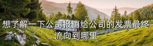 想了解一下公司報銷給公司的發票最終流向到哪里
