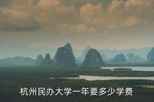 杭州民辦大學一年要多少學費