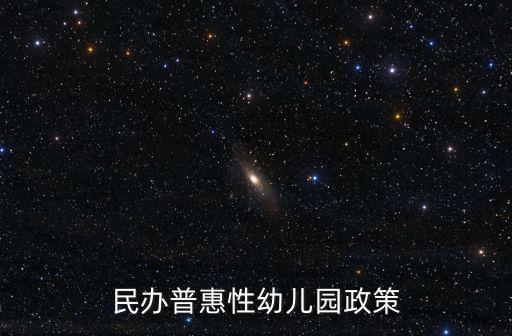 民辦普惠性幼兒園政策