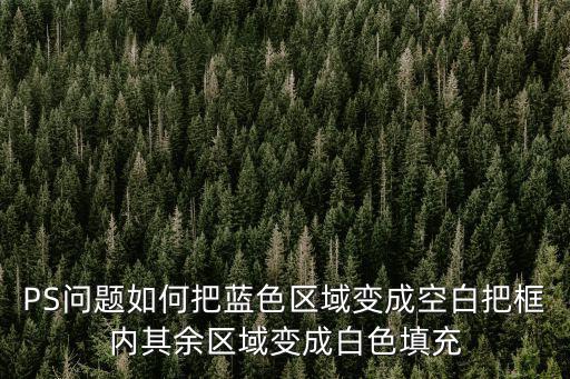 PS問題如何把藍色區域變成空白把框內其余區域變成白色填充