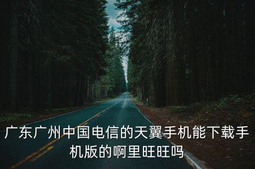 廣東廣州中國電信的天翼手機能下載手機版的啊里旺旺嗎