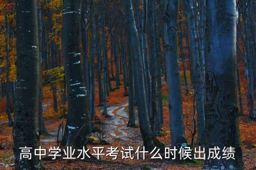 學考成績什么時候出，學考什么時候可以出成績