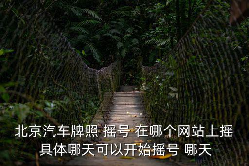 北京汽車牌照 搖號 在哪個網站上搖 具體哪天可以開始搖號 哪天