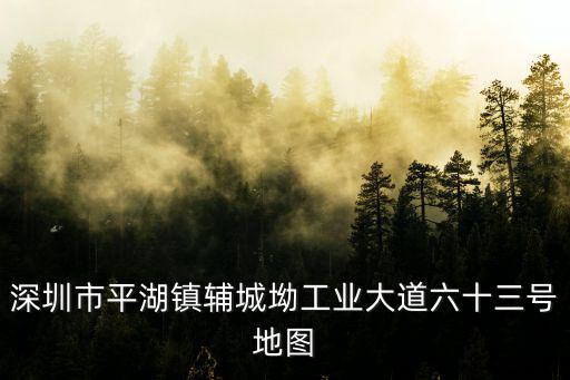 平湖市地圖，深圳市平湖鎮(zhèn)輔城坳工業(yè)大道六十三號(hào)地圖