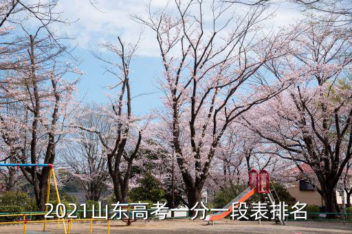 2021一分一段表，什么是一分一檔表
