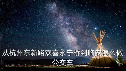 從杭州東新路歡喜永寧橋到臨安怎么做公交車