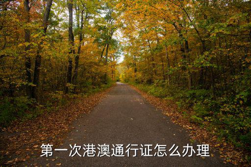 第一次港澳通行證怎么辦理