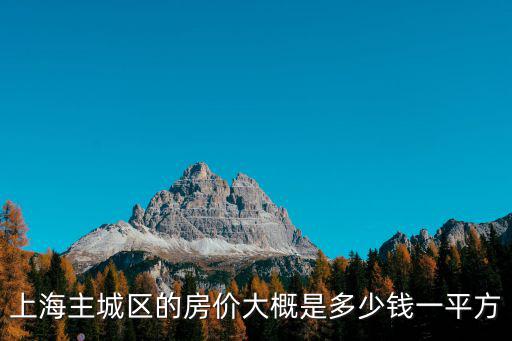 上海主城區的房價大概是多少錢一平方