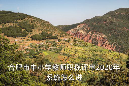 合肥市中小學教師職稱評審2020年系統怎么進