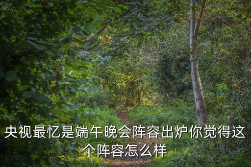 央視最憶是端午晚會陣容出爐你覺得這個陣容怎么樣