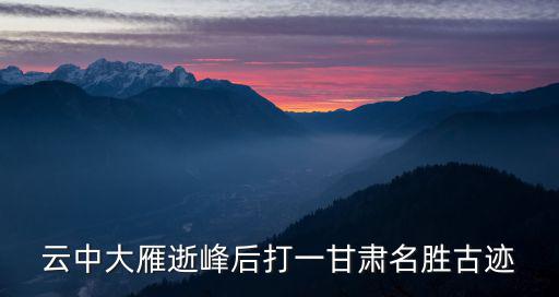 云中大漈，燕雀鴻鶻無尊卑王侯將相酒一杯我是云中大鵬鳥只因天低不肯飛