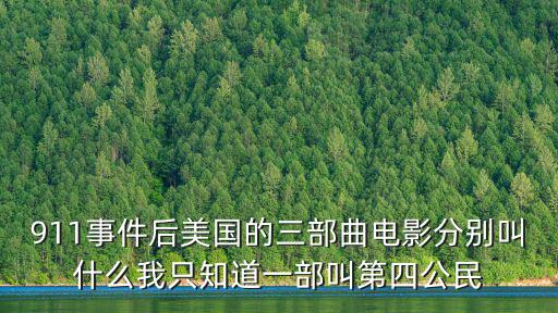 911事件后美國的三部曲電影分別叫什么我只知道一部叫第四公民