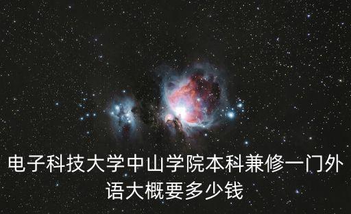 電子科技大學(xué)中山學(xué)院本科兼修一門外語(yǔ)大概要多少錢