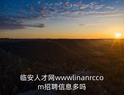 臨安人才網wwwlinanrccom招聘信息多嗎