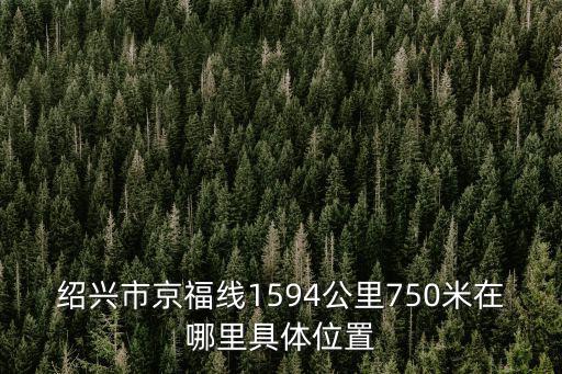 紹興市京福線1594公里750米在哪里具體位置