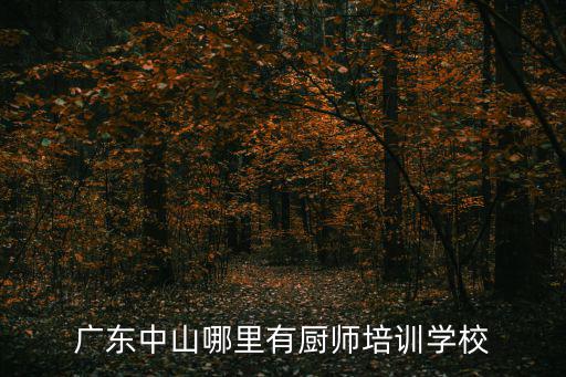 廣東中山哪里有廚師培訓學校