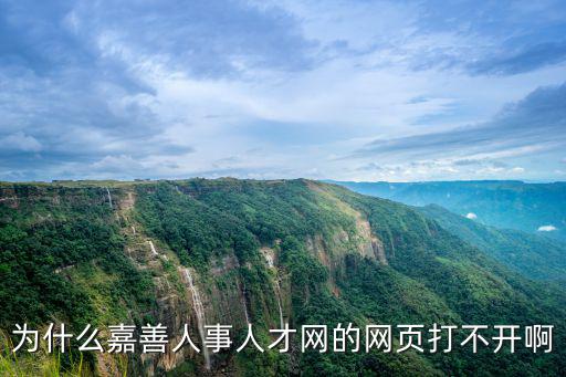 為什么嘉善人事人才網的網頁打不開啊