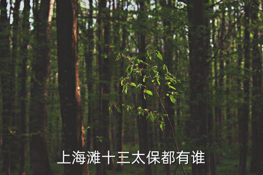 上海灘十三太保都有誰