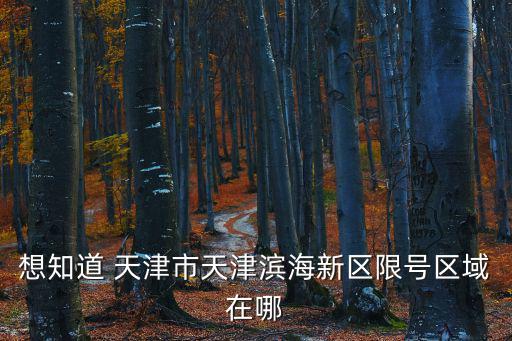 想知道 天津市天津濱海新區限號區域在哪